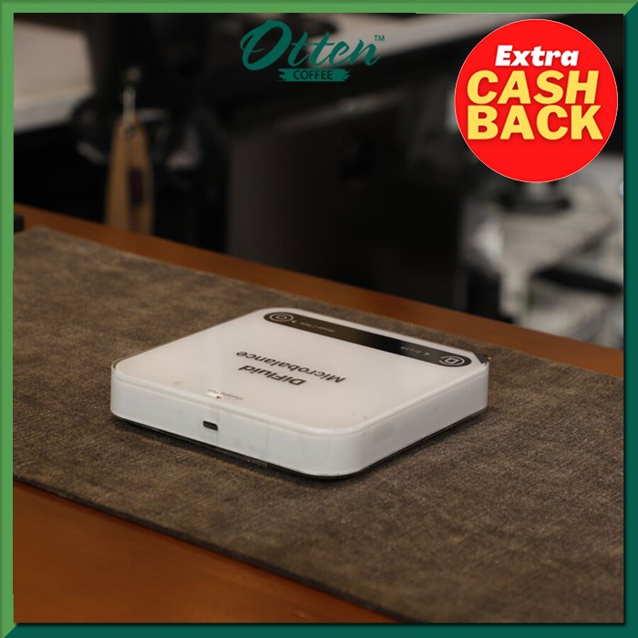 [New Ori] Difluid - Microbalance Coffee Scale - Timbangan Kopi Digital White Berkualitas