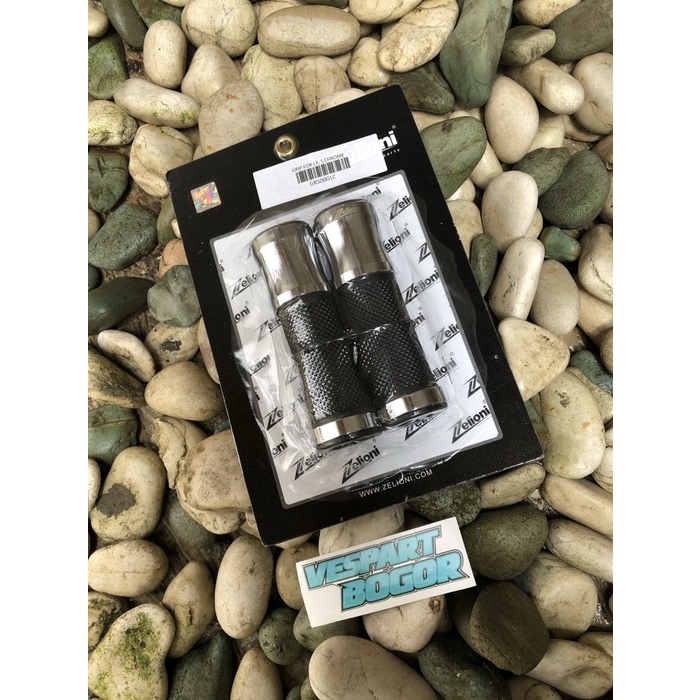 [New Ori] Handgrip Zelioni Vespa Silver / Black Bisa Sameday