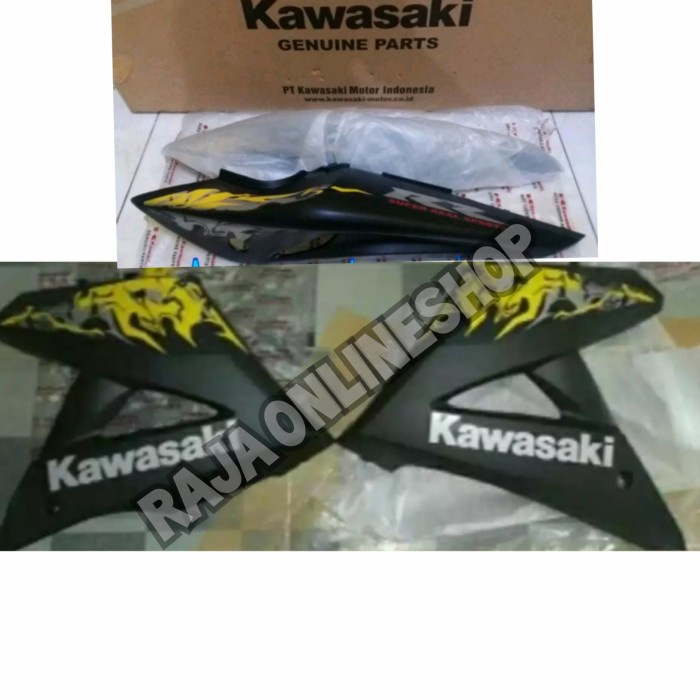 [New Ori] Fairing Bawah Cover Body Belakang Ninja Rr New Lis Kuning Batik 2013 Terbatas