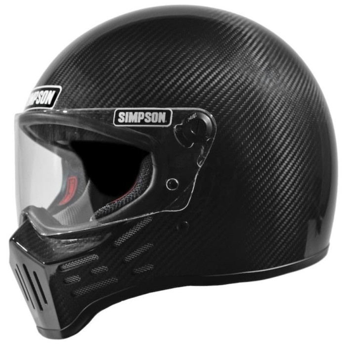 [New Ori] Simpson M30 Bandit Gloss Carbon  Helm Full Face  Helm Simpson Bandit Terbatas