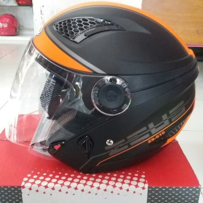 [New Ori] Helm Zeus 610 Black Orange Matt Doff Zs610 Nolan Limited