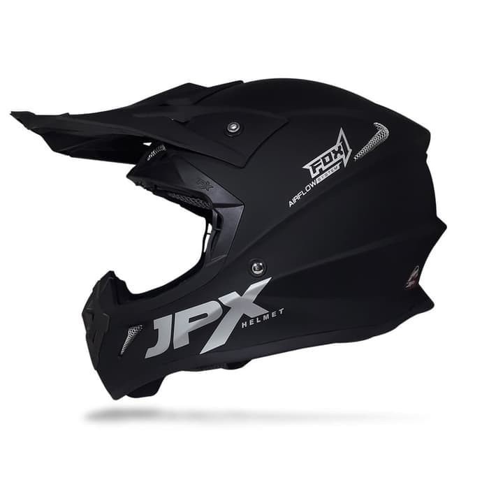 [New Ori] Helm Cross Jpx Doof Hitam Solid Limited