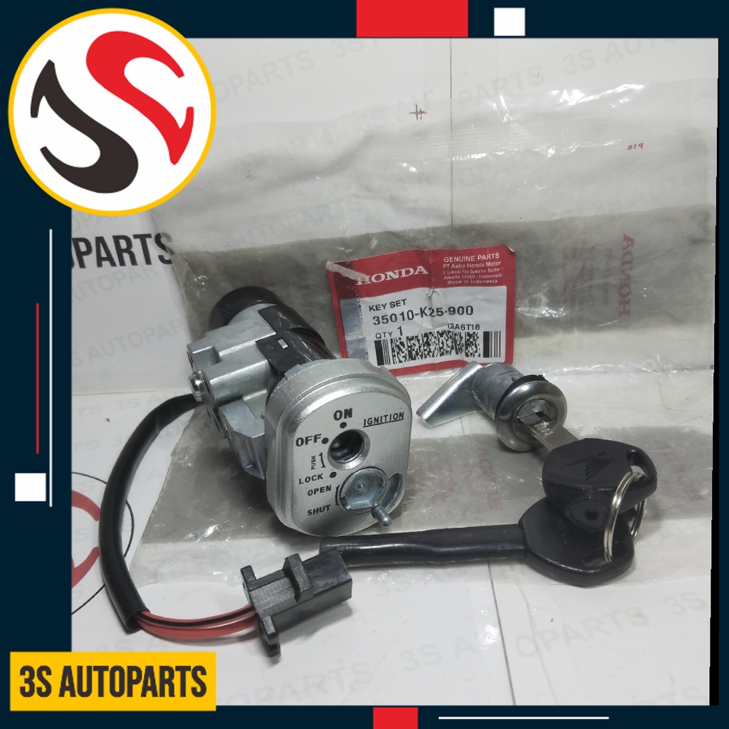 Kunci Key Kontak Beat Fi Assy Stater Kasar Beat pop Beat Karbu K25 Kualitas Original Ori 1 Set Denga