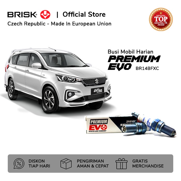 Busi Mobil Suzuki All New Ertiga Brisk Premium Evo BR14BFXC murmer