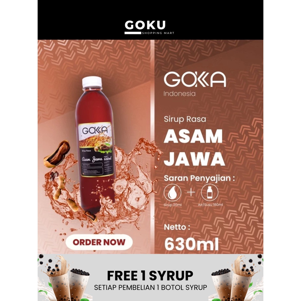 

Minuman Sirup 630ml Gokka Syrup Rasa Raspberry