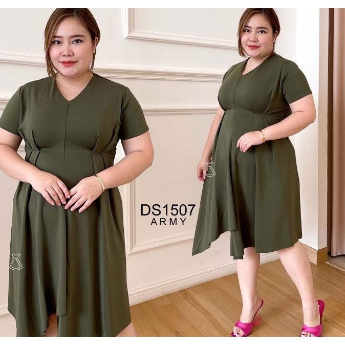 Ds1507 - Dress Pesta Wanita Midi Flare Basic Scuba Dress Kantor Wanita Pengiriman Cepat