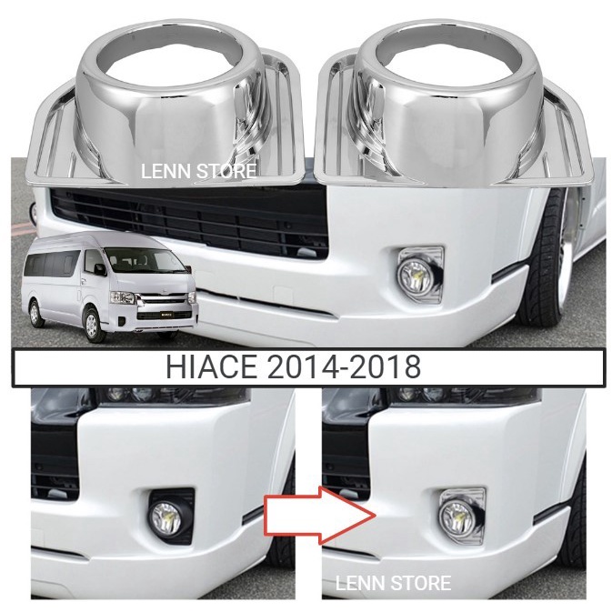 Cover Aksesoris Foglamp Chrome Toyota Hiace 2014 2015 2016 2017 2018 star