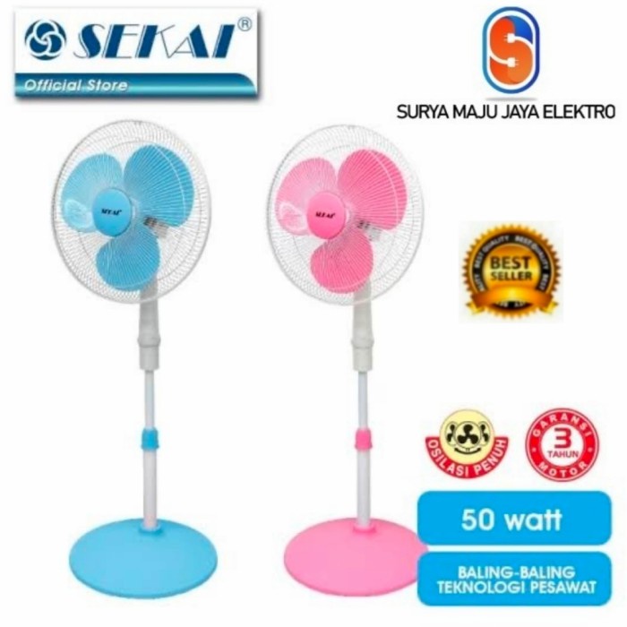 Kipas Angin Berdiri Stand Fan Sekai 16 Inch