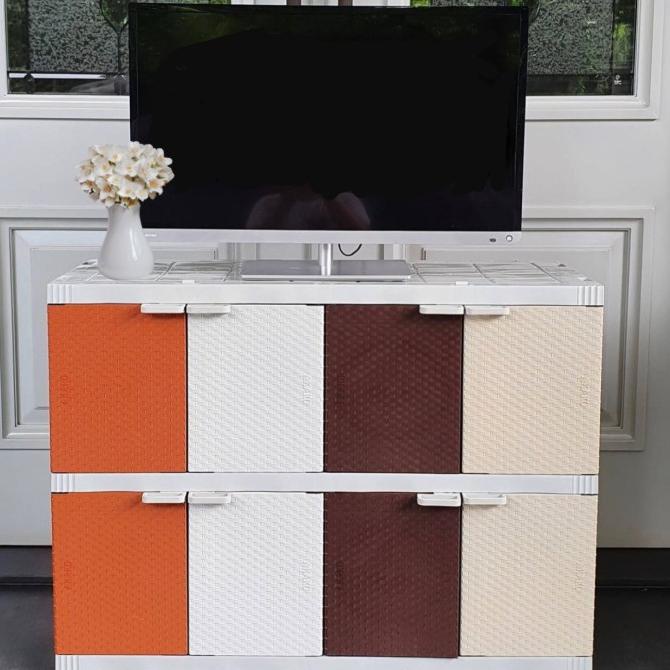 Lemari Tv Meja Tv Lemari Plastik Akako Fancy 2 Susun