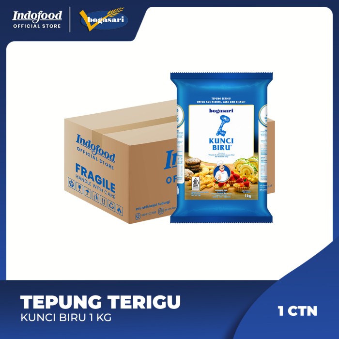

Update!! 1 ctn - Tepung Terigu Kunci Biru 1 kg