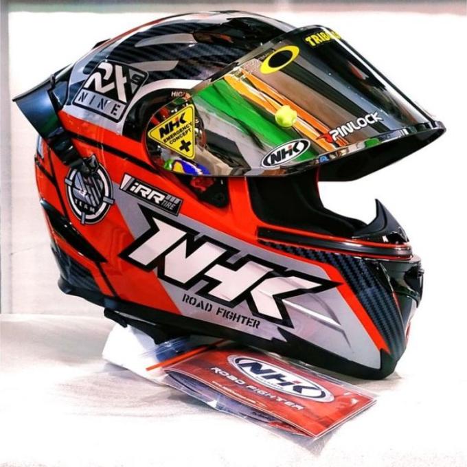 NHK HELM RX9 MOTIF RACER X RED SILVER RED PAKET GANTENG