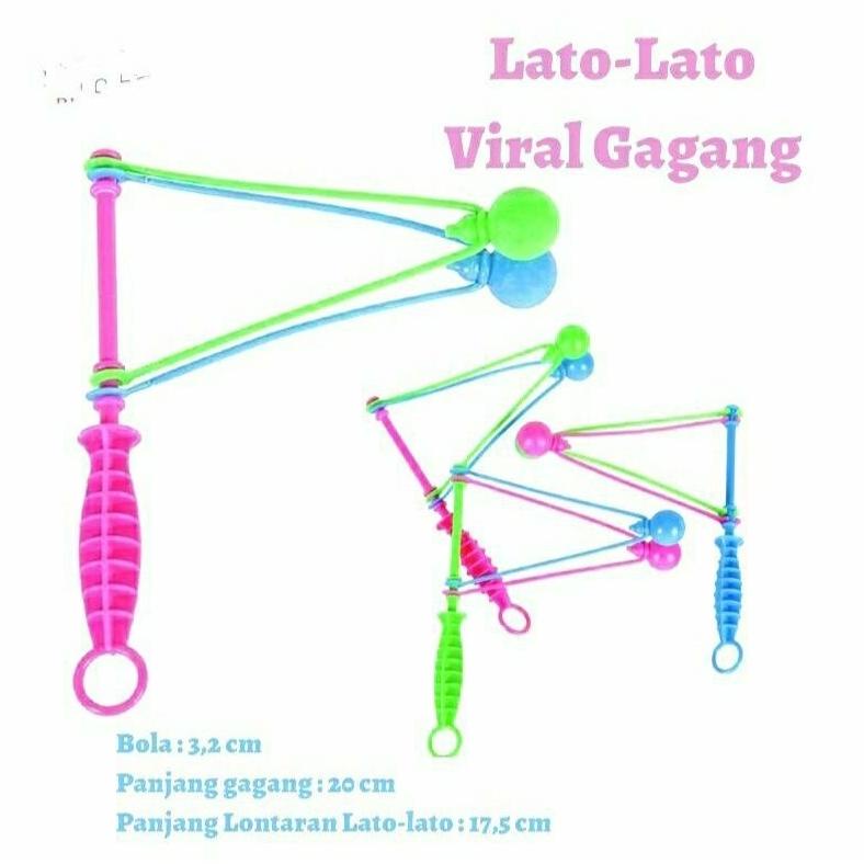 Mainan Viral Lato-lato Gagang Jumbo Lato-lato warna warni
