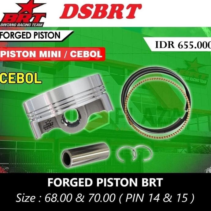 Piston Forged Brt Forging 68 70 Mm Pin 14 & 15 Cebol Mini