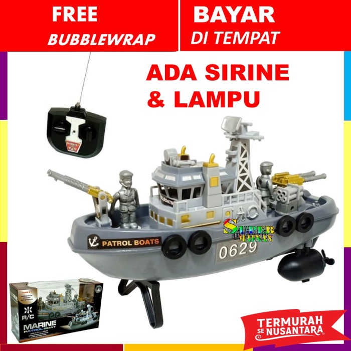 KAPAL REMOTE CONTROL BESAR PERAHU RC MAINAN ANAK LAKI LAKI 3 4 5 TAHUN