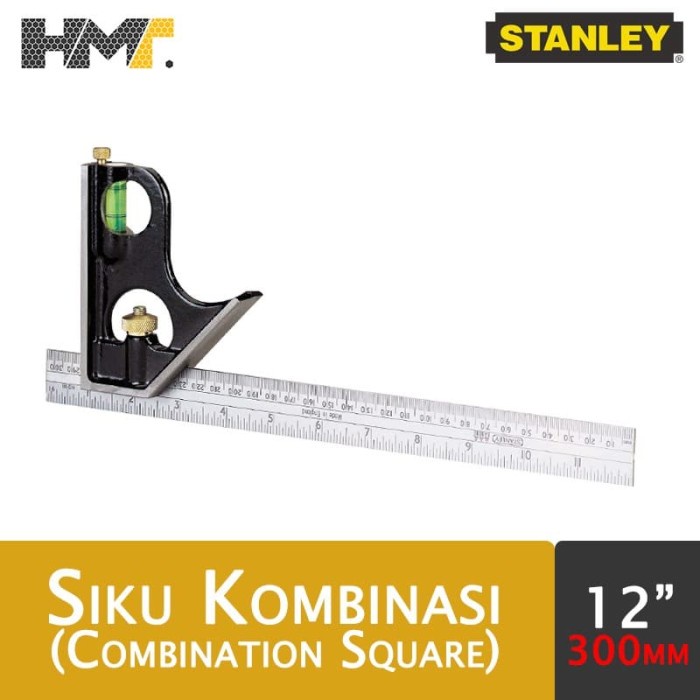 

Stanley Combination Square 12" (300Mm) / Penggaris Siku Kombinasi