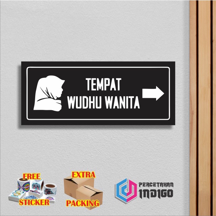 

Terlaris sign akrilik tempat wudhu wanita Elegan