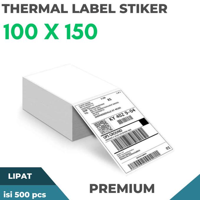 

Thermal Label Stiker 100x150 500pcs | PRINT RESI | Kertas Thermal