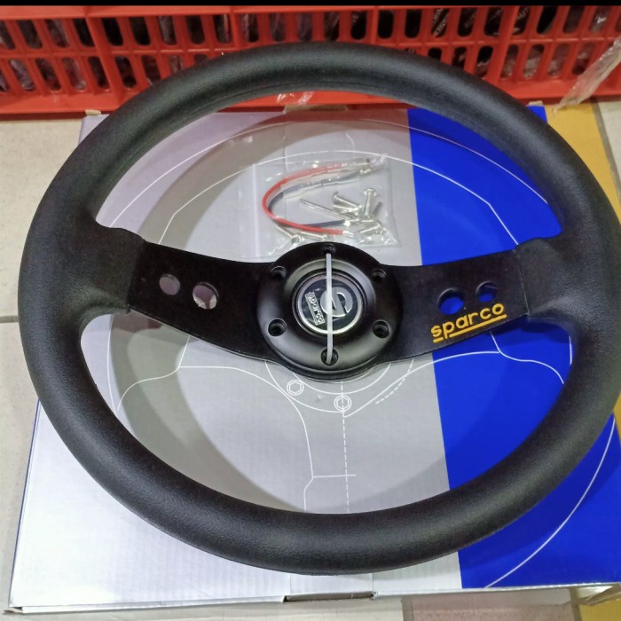 Stir Setir Racing Mobil 13" Inch Model Celong Hitam Universal Kode Hm194