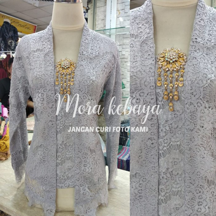 Kutubaru Lengan Panjang/Kebaya Kutu Baru Brokat/Kebaya Kutu Baru