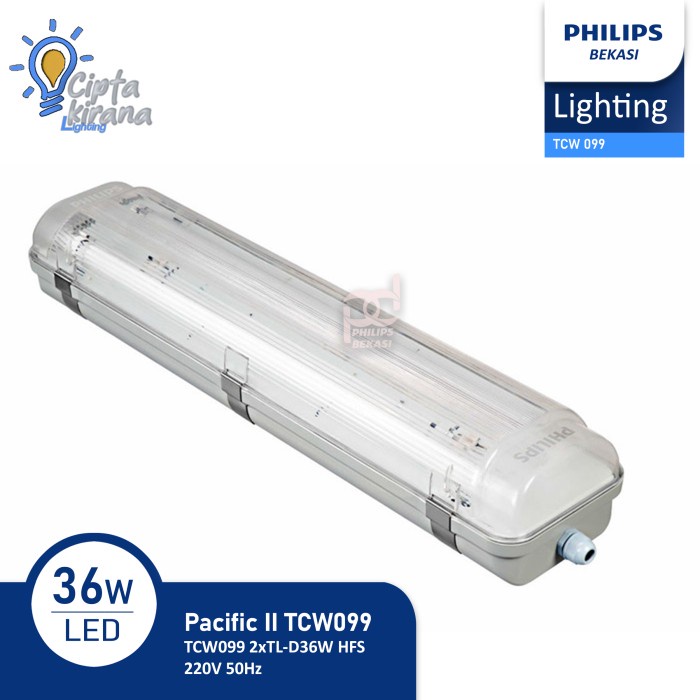 Promo Kap Tl Waterproof Philips Tcw099 2Xtl-D36W Hfs 220V 50Hz