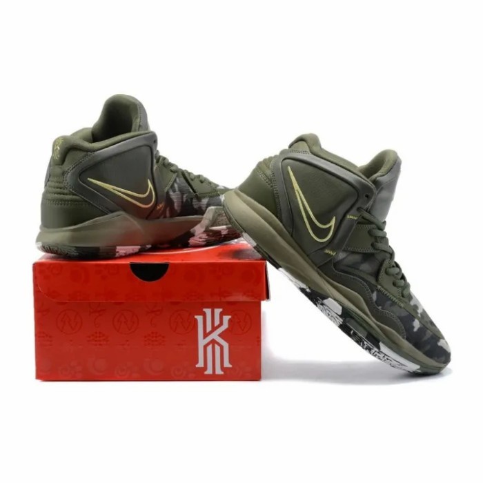 ✨Ori Sepatu Basket Kyrie 8 Intinity Camo Olive Diskon