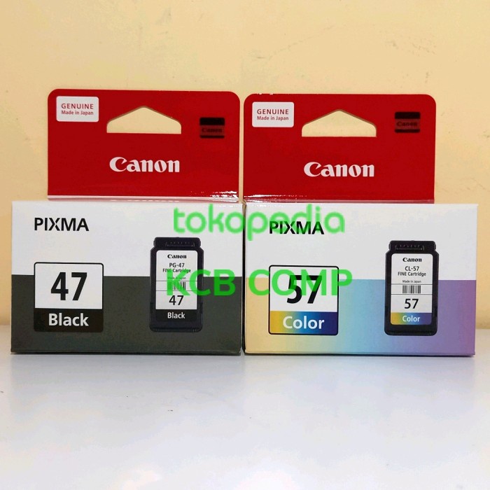 

Terbatas Paket Tinta Canon Pixma Pg-47 Black+ Cl-57 Tri Colour Original Best Quality