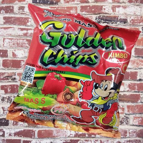 

Kekinian - GOLDEN CHIPS SNACK JAGUNG MASS PER 1 BIJI (GR) .,