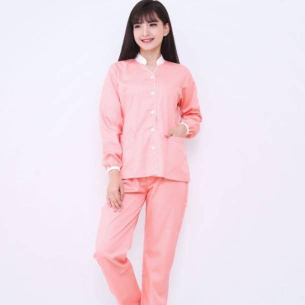 Baju Suster Lengan Panjang Scarlett Peach / Baju Baby Sitter