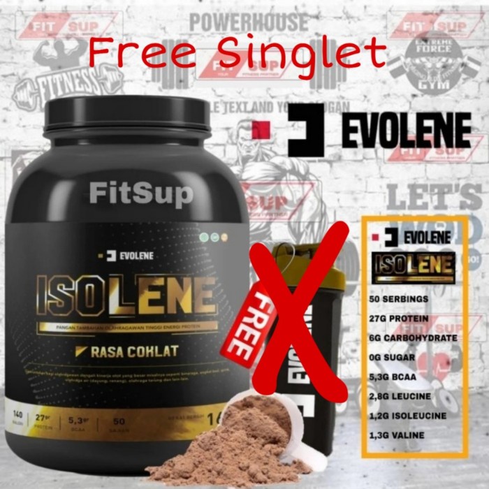 ISOLENE 50 serving Evolene Isolene 50 sachet Free Tas dan Shaker