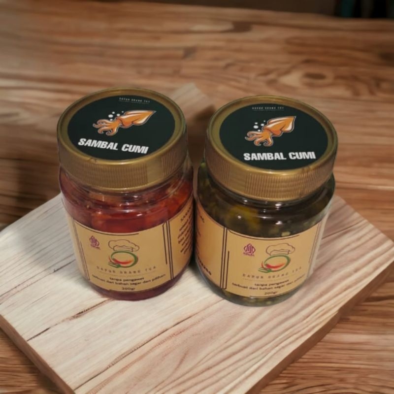 

Paket 2 Botol / Sambal Ijo Cu & Sambal Cu Pedas