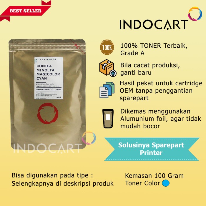 

New Serbuk Toner Warna Jepang-Konica Minolta Magicolor 1600-2400-100Gr Diskon