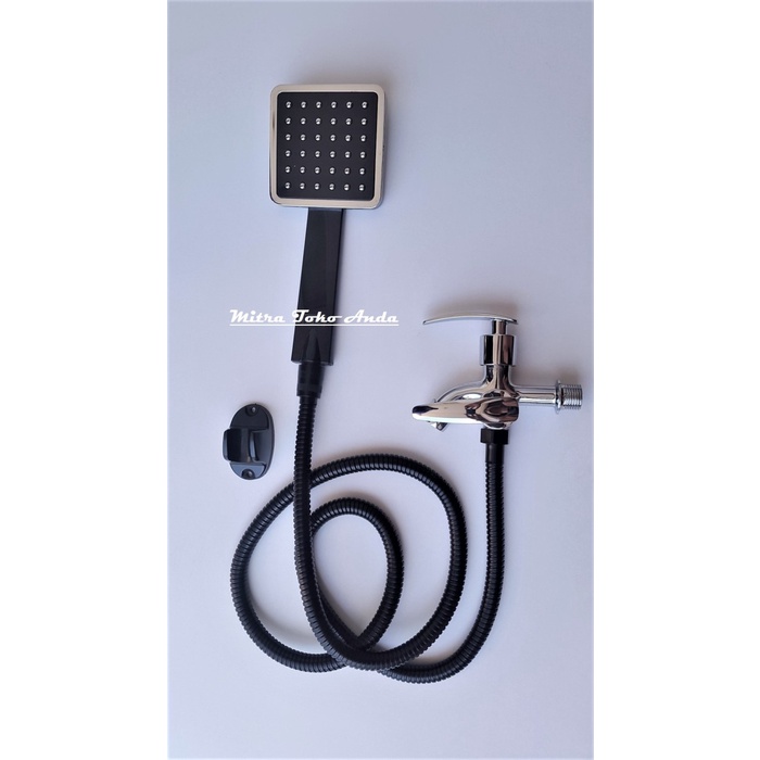 PAKET SOWER KOMPLIT SET KRAN CABANG MINIMALIS / KERAN SOWER MANDI