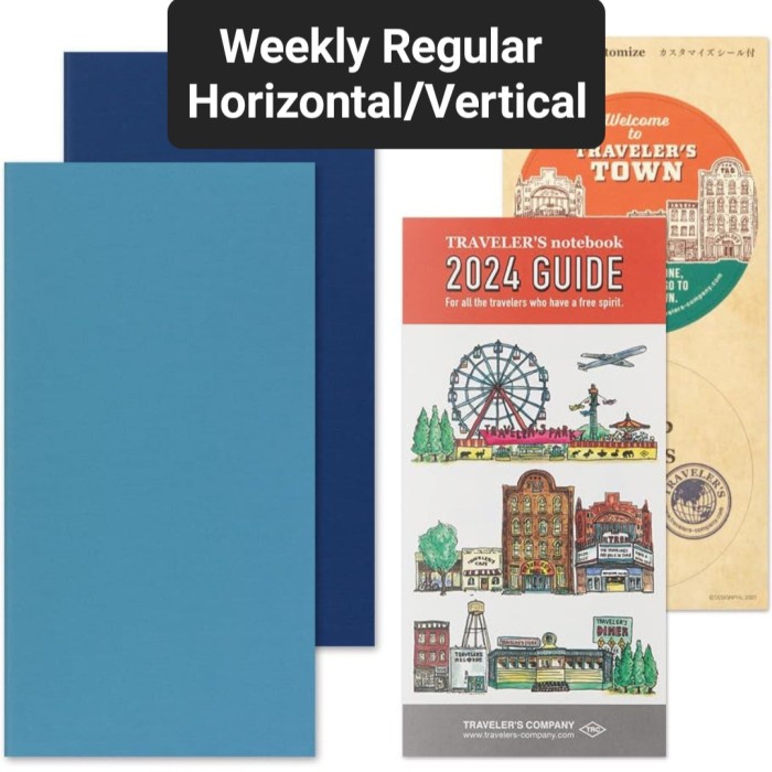 

MIDORI TRAVELER'S NOTEBOOK 2024 WEEKLY REGULAR - VERTICAL /HORIZONTAL