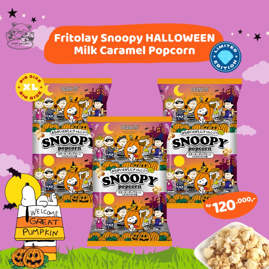 

Fritolay Snoopy Halloween Lk Caramel Popcorn Big Size Japan