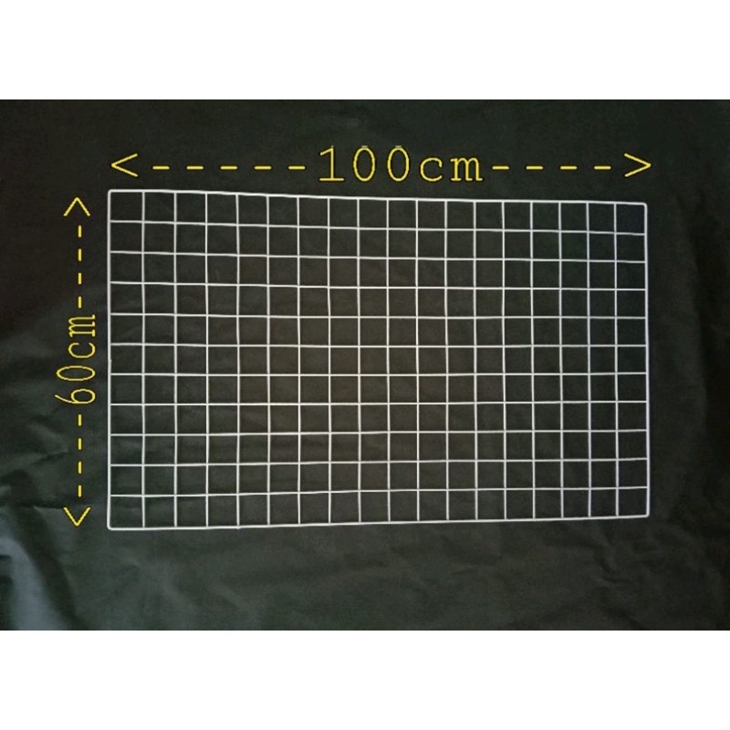 Ram Kawat Dinding 100X60 Pajangan Display Putih