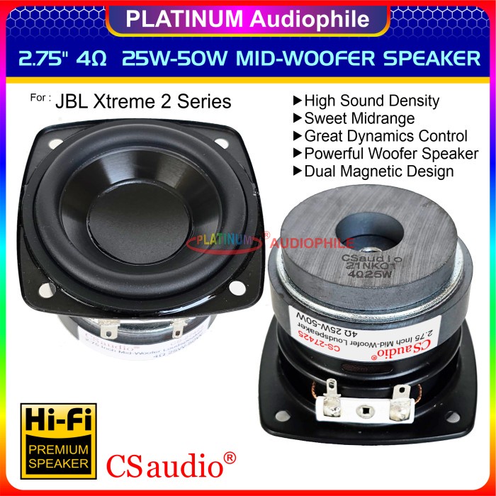 Speaker 2.75 Inch Woofer Mid-Woofer 2.75" 4 Ohm 25W 50W Jbl Xtreme