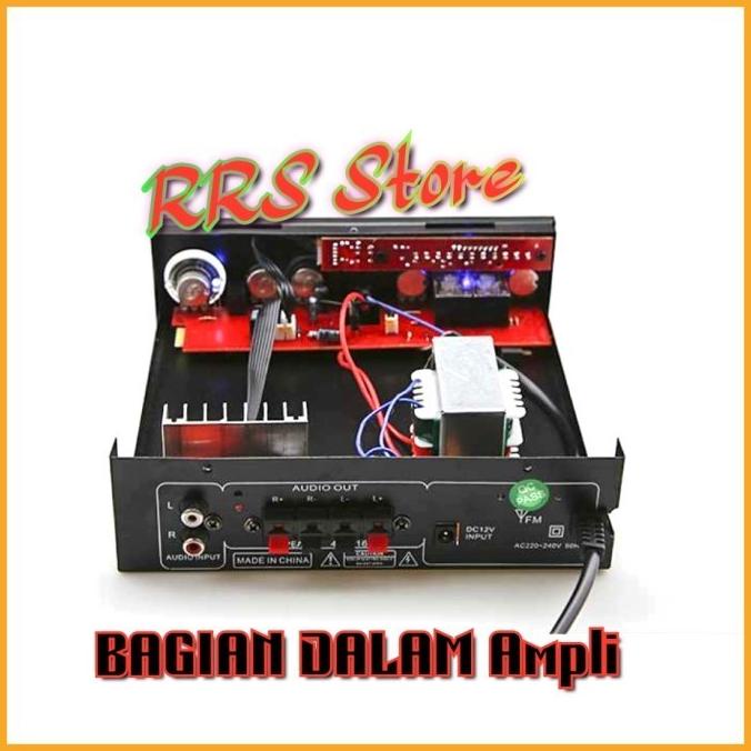 Terlaris Audio Bluetooth Amplifier Karaoke 400W 2 jek mic ampli karoke Termurah