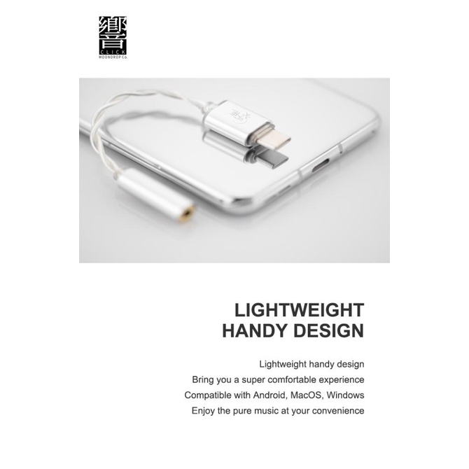 MOONDROP CLICK Entry-level High-quality USB-C 3.5mm Portable DAC/AMP |Bagus|Top