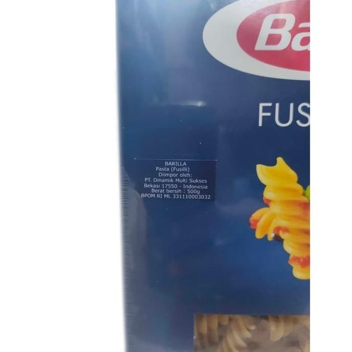 

ern Barilla Fusilli 500gr - Pasta Fusili HALAL