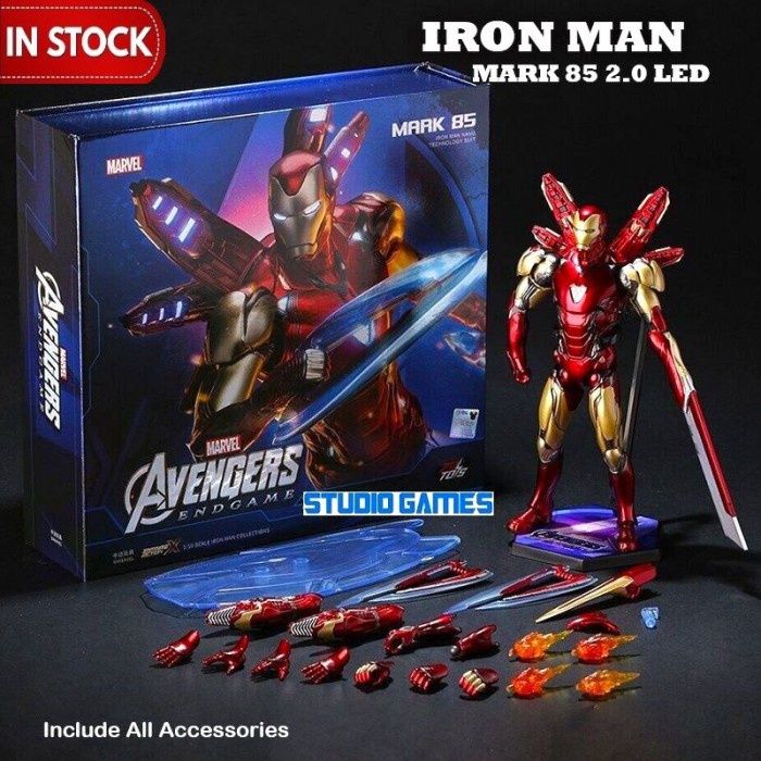Zd Toys Iron Man Mark 85 / Lxxxv Marvel Avengers Ironman Mk85 Led 2.0 Ready