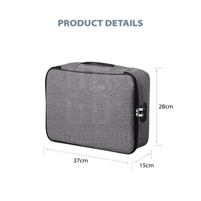 

Hugo Tas Dokumen Tempat Penyimpanan File Travel Bag Dengan Digit Lock