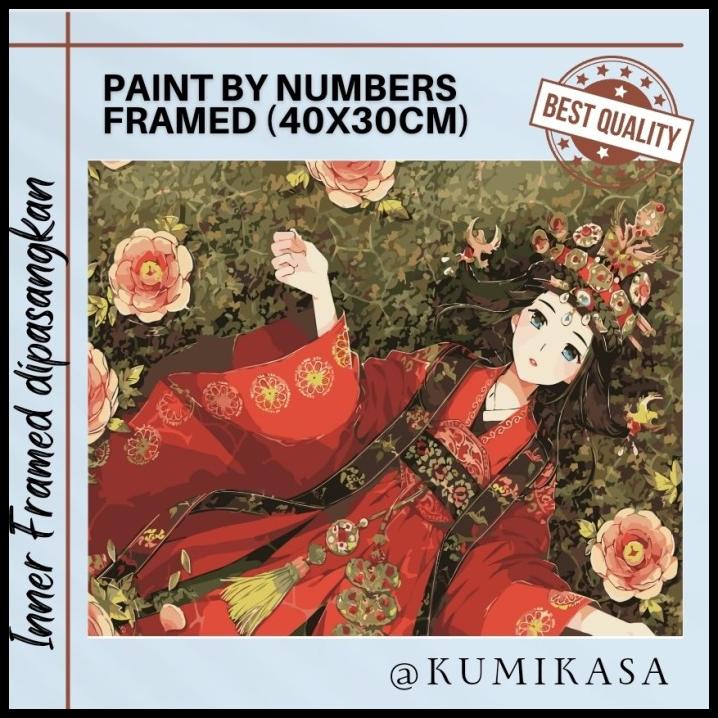 

TERBARU DIY PAINTING BY NUMBER 40X30CM INNER FRAMED - SAKURA PRINCESS