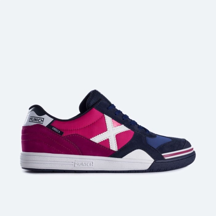 X Munich Sepatu Futsal Gresca 302 - Purple Navy White