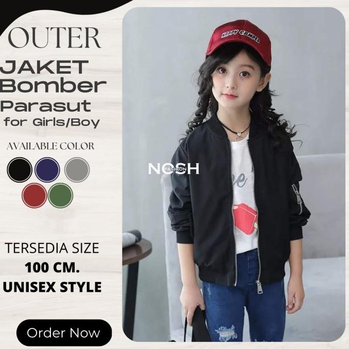 Jaket Bomber Anak Perempuan LD 100 cm - NOSH
