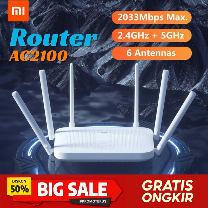 Redmi Router WiFi Gigabit AC2100 2033Mbps with 6 High Gain Antena