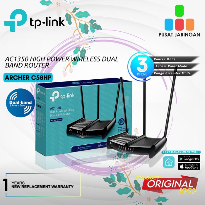 TPLINK Archer C58HP AC1350 High Power Wi-Fi Router