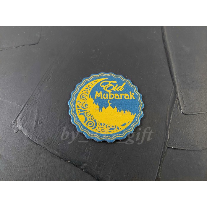 

Hiasan Idul Fitri - Tempelan Selamat Hari Raya Idul Fitri Bulat Biru