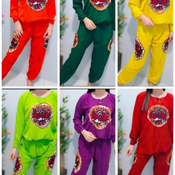 stelan baju bali barong size L bahan tebal dan adem