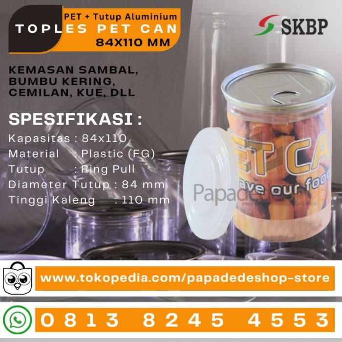 [New] Kaleng Toples Pet Can 84 X 110 Terbatas