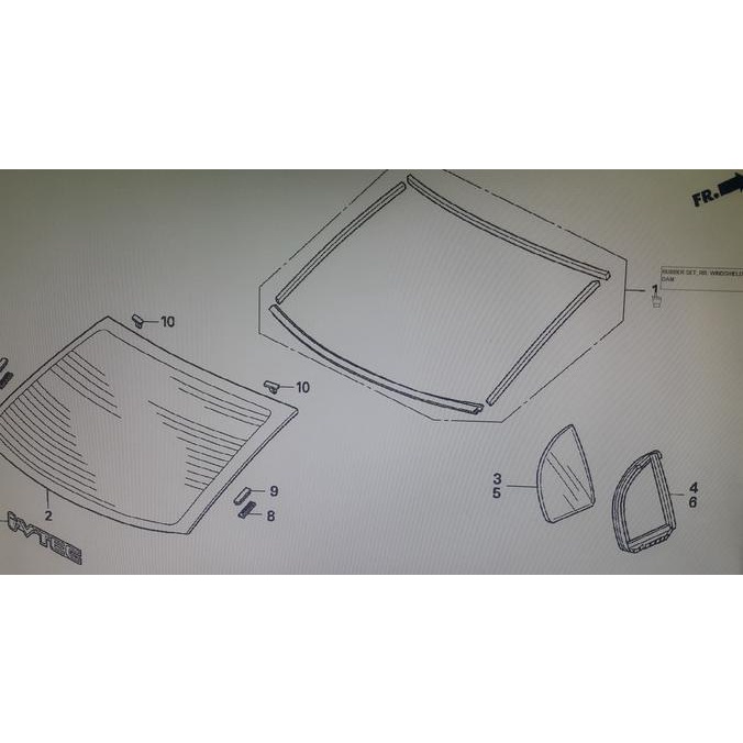List Karet Kaca Bagasi Belakang Mobil Honda Civic Fd Fd1 Fd2